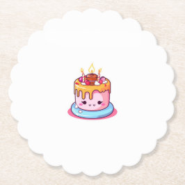 ケーキのテーマ、ケーキのデザイン、かわいいケーキ ペーパーコースター