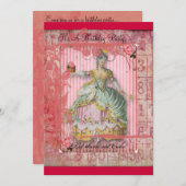 ケーキのデコレーション 誕生日招待状 招待状 (正面/裏面)