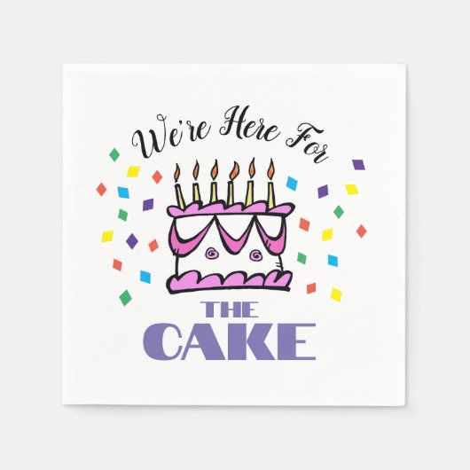 ケーキのナプキンを買いに来た スタンダードカクテルナプキン (正面)