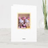 ケーキのハッピーバースデーカードが付いている対のバニー カード (裏面)