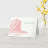 ケーキのバースデー・カードを食べて下さい カード (黄色い花)