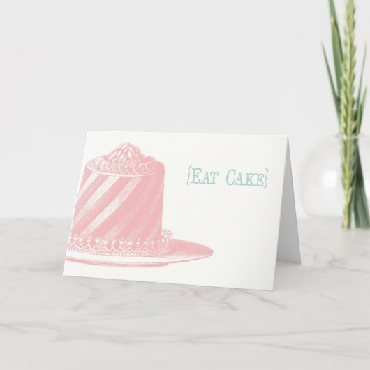 ケーキのバースデー・カードを食べて下さい カード (正面)