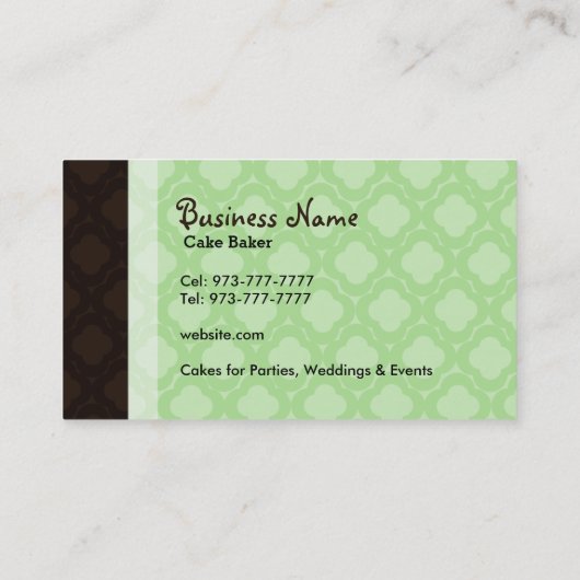 ケーキのパン屋の名刺 名刺 (裏面)