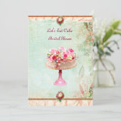 ケーキのブライダルシャワーの招待状を食べよう 招待状 (スタンド正面)