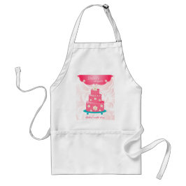 ケーキのベーカリーのペーストリー作りの職人のデイジーのピンク スタンダードエプロン