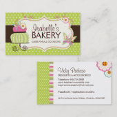 ケーキのベーカリーの名刺 名刺 (正面/裏面)