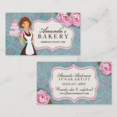 ケーキのベーカリーの名刺 名刺 (正面/裏面)