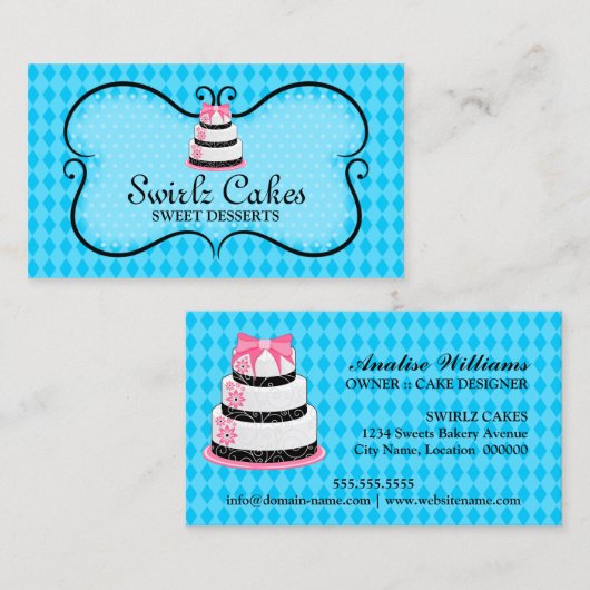 ケーキのベーカリー 名刺 (正面/裏面)