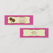 ケーキのポップのベーカリーのラベル/名刺 スキニー名刺 (正面/裏面)