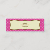 ケーキのポップのベーカリーのラベル/名刺 スキニー名刺 (裏面)