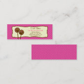 ケーキのポップのベーカリーのラベル/名刺 スキニー名刺 (正面/裏面)