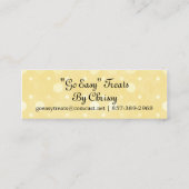 ケーキのポップは付きます感謝していしています スキニー名刺 (裏面)