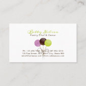 ケーキのポップ・アートのなベーカリーのスタイリッシュなデザイン 名刺 (裏面)