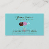 ケーキのポップ・アートのなベーカリーのスタイリッシュなデザイン 名刺 (裏面)