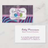 ケーキのポップ・アートのなベーカリーのデザイン 名刺 (正面/裏面)