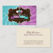 ケーキのポップ・アートのなベーカリーのデザイン 名刺 (正面/裏面)