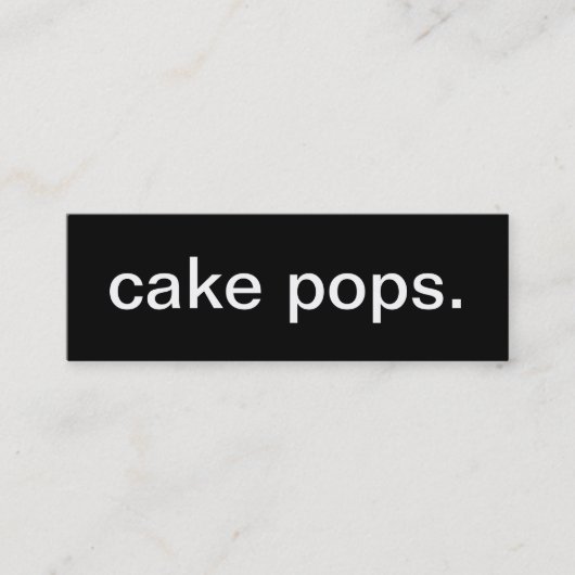 ケーキのポップ・アートのな名刺 スキニー名刺 (正面)