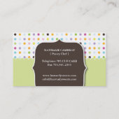 ケーキのポップ・アートのな名刺 名刺 (裏面)