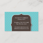 ケーキのポップ・アートのな名刺 名刺 (裏面)