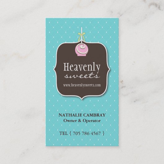 ケーキのポップ・アートのな名刺 名刺 (正面)