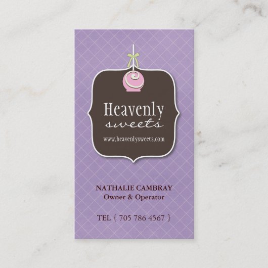 ケーキのポップ・アートのな名刺 名刺 (正面)