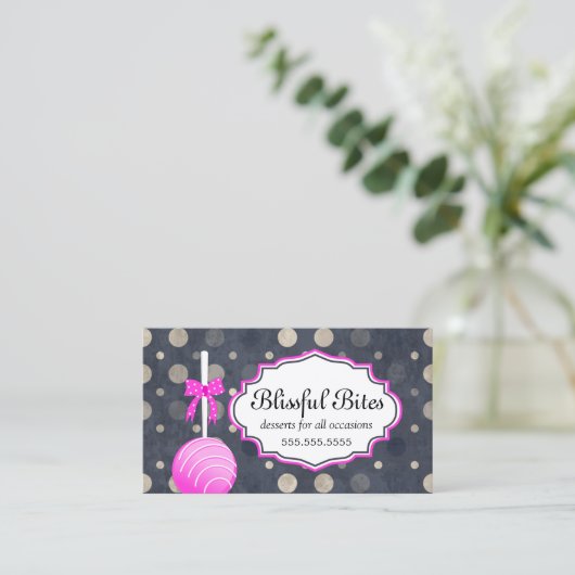 ケーキのポップ 名刺 (スタンド正面)