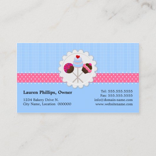 ケーキのポップ 名刺 (裏面)