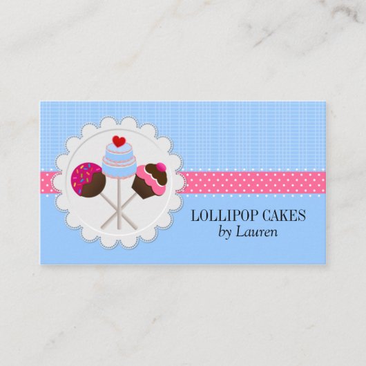 ケーキのポップ 名刺 (正面)