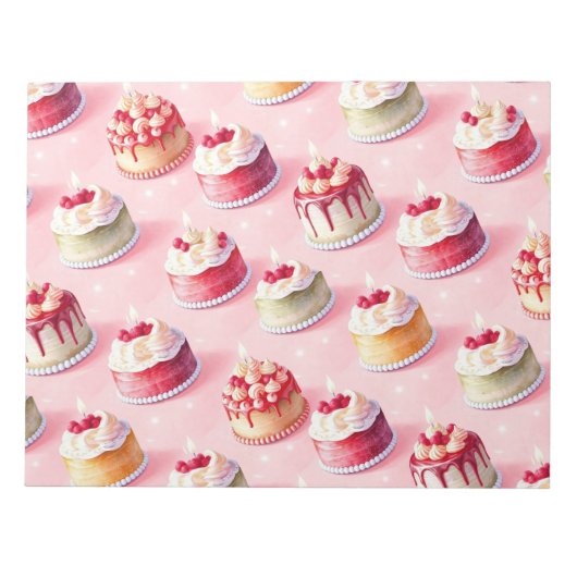 ケーキのメモ帳 – あなたの整理のための甘い考え方法 ノートパッド (正面)