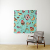 ケーキのヴィンテージシームレスパターン タペストリー (インサイチュ)