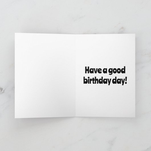 ケーキの上に立つプレーリードッグ幸せと誕生日のサイン カード (内部)