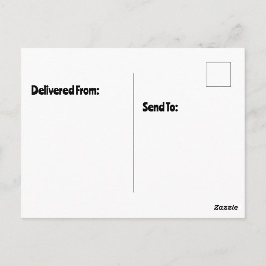 ケーキの上に立つ誕生日帽を被ったフクロウ ポストカード (裏面)