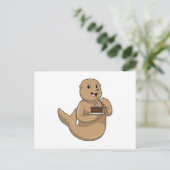 ケーキの上のアザラシ ポストカード (スタンド正面)