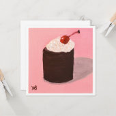 ケーキの上のチェリー カード (正面/裏面インサイチュ)