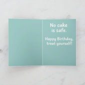 ケーキの匂いがする?パおもしろいグ誕生日 カード (内部)