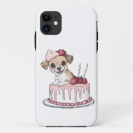 ケーキの子犬の喜び iPhone 11 ケース