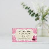 ケーキの店のパン屋のベーカリーの名刺 名刺 (スタンド正面)