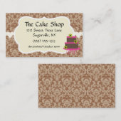 ケーキの店のパン屋のベーカリーの名刺 名刺 (正面/裏面)