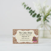 ケーキの店のパン屋のベーカリーの名刺 名刺 (スタンド正面)