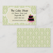 ケーキの店のパン屋のベーカリーの名刺 名刺 (正面/裏面)