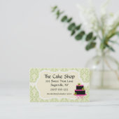 ケーキの店のパン屋のベーカリーの名刺 名刺 (スタンド正面)