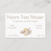 ケーキの店のベーカリーの洋菓子屋のための名刺 名刺 (裏面)
