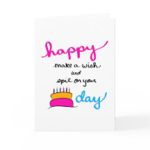 ケーキの日に願い事や唾を吐く誕生日