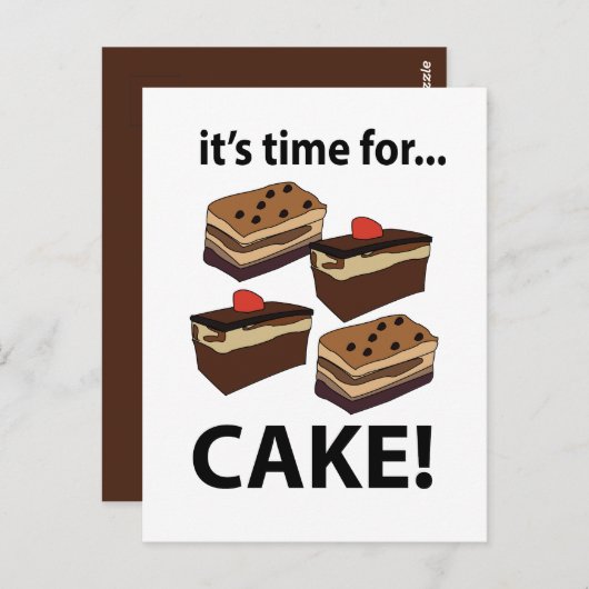 ケーキの時間だ！ケーキだ！ ポストカード (正面/裏面)