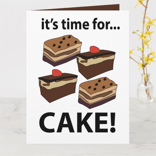 ケーキの時間だ！ケーキの時間だ！ カード (黄色い花)