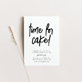 ケーキの時間誕生日招待状テンプレート 招待状