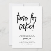 ケーキの時間誕生日招待状テンプレート 招待状 (正面)