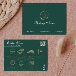 ケーキの気に指示Qrコードロゴを緑に追加 ノートカード