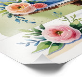 ケーキの水彩インスパイアプリント フォトプリント            (角)