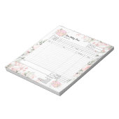 ケーキの焼き型のオーダーシート 花 ノートパッド (回転)